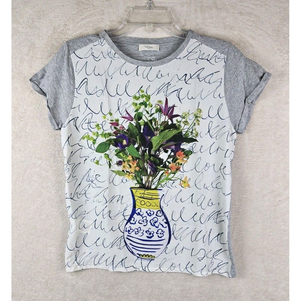 Paul Smith PS Women's Short Sleeve Flower Vase Top Size M